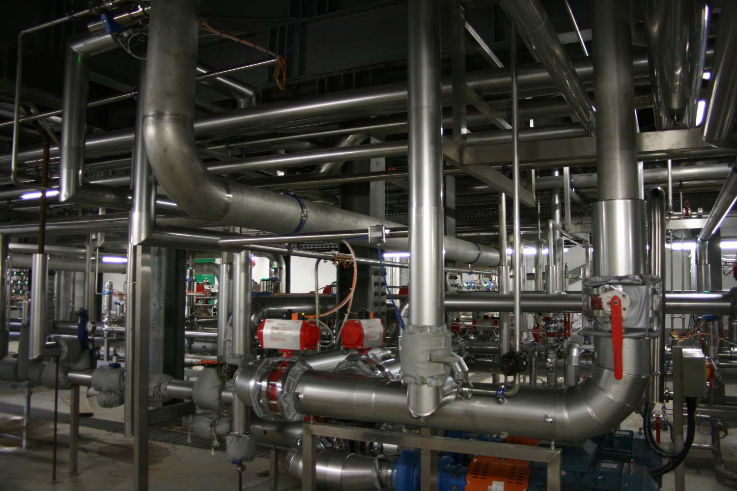 complex pipework installation